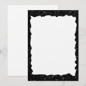zwart gescheurd papier aangepaste rand Sjabloon Kaart (Voorkant / Achterkant)