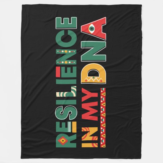 Zwart Geschiedenis Erfgoed Plush Throw Fleece Deke (Voorkant)