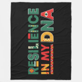 Zwart Geschiedenis Erfgoed Plush Throw Fleece Deke Deken (Voorkant)