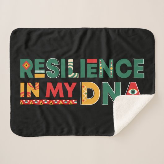 Zwart Geschiedenis Erfgoed Zachte Sherpa Gooi Deke Sherpa Deken (Voorkant (horizontaal))