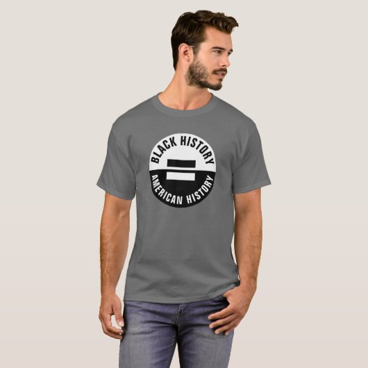 Zwart Geschiedenis Gelijk Amerikaanse Geschiedenis T-shirt (Voorkant volledig)