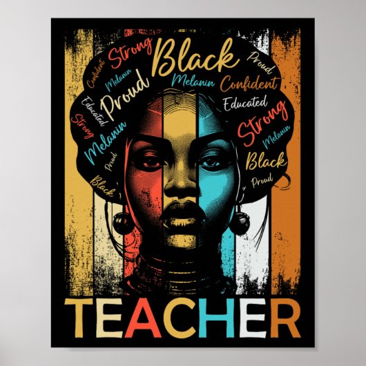 Zwart Geschiedenis Leraar Afro-Amerikaanse Vrouwen Poster (Voorkant)
