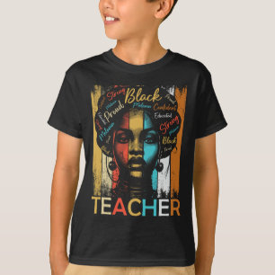Zwart Geschiedenis Leraar Afro-Amerikaanse Vrouwen T-shirt