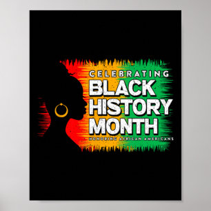Zwart Geschiedenis Maand Afro Afro Afro Amerikaans Poster