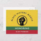 Zwart Geschiedenis Maand Afro-Amerikaanse gebogen  Briefkaart (Voorkant / Achterkant)