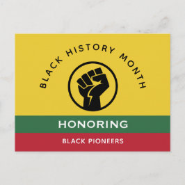 Zwart Geschiedenis Maand Afro-Amerikaanse gebogen Briefkaart