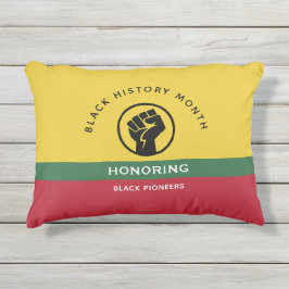 Zwart Geschiedenis Maand Afro-Amerikaanse gebogen Buitenkussen