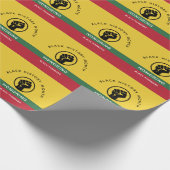 Zwart Geschiedenis Maand Afro-Amerikaanse gebogen  Cadeaupapier (Hoek)