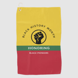 Zwart Geschiedenis Maand Afro-Amerikaanse gebogen Golfhanddoek