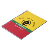 Zwart Geschiedenis Maand Afro-Amerikaanse gebogen  Notitieboek (Linkerzijde)