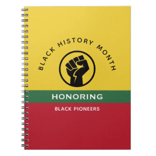 Zwart Geschiedenis Maand Afro-Amerikaanse gebogen  Notitieboek
