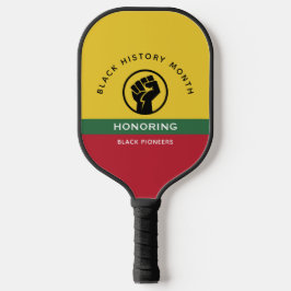 Zwart Geschiedenis Maand Afro-Amerikaanse gebogen Pickleball Paddle
