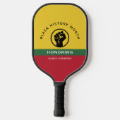 Zwart Geschiedenis Maand Afro-Amerikaanse gebogen  Pickleball Paddle (Achterkant)