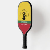 Zwart Geschiedenis Maand Afro-Amerikaanse gebogen  Pickleball Paddle (Links)