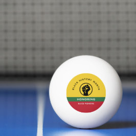 Zwart Geschiedenis Maand Afro-Amerikaanse gebogen Pingpongbal