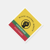 Zwart Geschiedenis Maand Afro-Amerikaanse gebogen  Servet (Hoek)