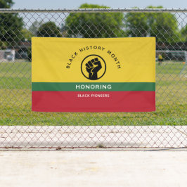 Zwart Geschiedenis Maand Afro-Amerikaanse gebogen Spandoek