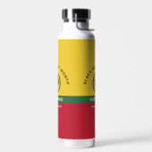 Zwart Geschiedenis Maand Afro-Amerikaanse gebogen Waterfles (Links)