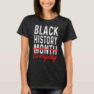 Zwart Geschiedenis Maand Black African Afro T-shirt