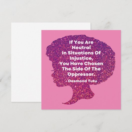 Zwart Geschiedenis Maand - Desmond Tutu Kaart (Voorkant / Achterkant)