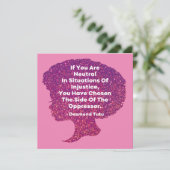 Zwart Geschiedenis Maand - Desmond Tutu Kaart (Staand voorkant)