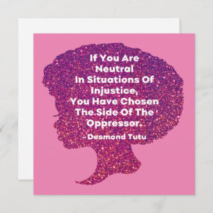 Zwart Geschiedenis Maand - Desmond Tutu Kaart