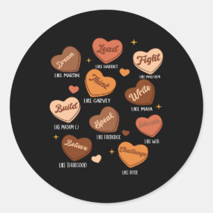 Zwart Geschiedenis Maand Droom Zoals Martin Afrika Ronde Sticker