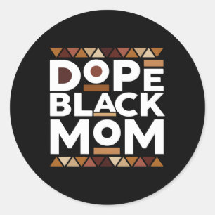 Zwart Geschiedenis Maand Familie Matching Melanine Ronde Sticker