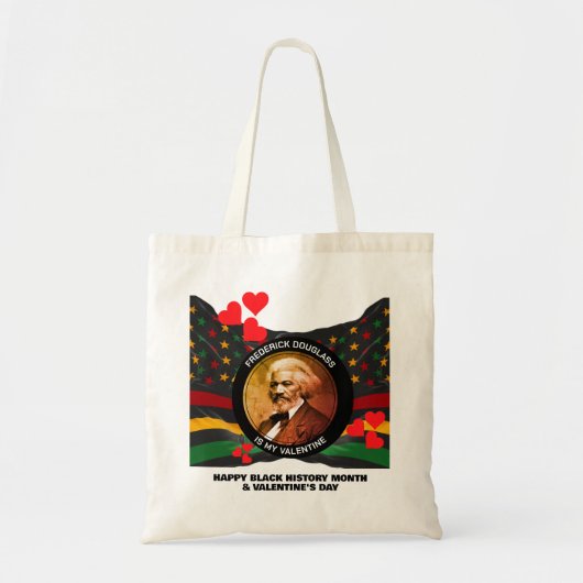 Zwart Geschiedenis Maand FREDERICK DOUGLASS Valent Tote Bag (Voorkant)