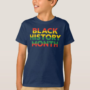 Zwart Geschiedenis Maand Kinder T-shirt