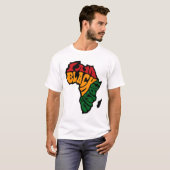 Zwart Geschiedenis Maand Kleding Afrika Kaart Kent T-shirt (Voorkant volledig)