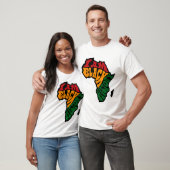 Zwart Geschiedenis Maand Kleding Afrika Kaart Kent T-shirt (Unisex)