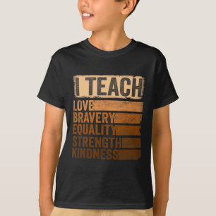 Zwart Geschiedenis Maand Kleding Ik geef les Zwart T-shirt