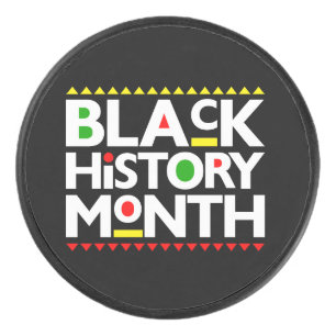Zwart Geschiedenis Maand Melanine Mannen Vrouwen M Hockey Puck