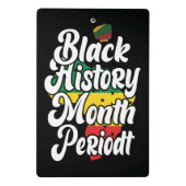 Zwart Geschiedenis Maand Melanine Mannen Vrouwen M Mini Klembord (Achterkant)
