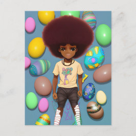 Zwart Geschiedenis Maand Melanine Meisje Magic Que Briefkaart