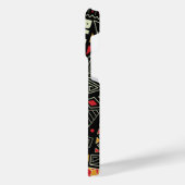 Zwart Geschiedenis Maand Patroon iPhone Hoesje (Linkerkant)