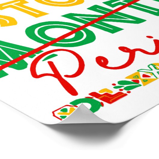 Zwart Geschiedenis Maand Periode Afro-Amerikaans Poster (Hoek)