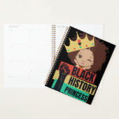 Zwart Geschiedenis Maand Prinses Zwart Meisje Magi Planner (Display)