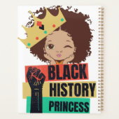 Zwart Geschiedenis Maand Prinses Zwart Meisje Magi Planner (Achterkant)