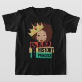 Zwart Geschiedenis Maand Prinses Zwart Meisje Magi T-shirt (Laagn)