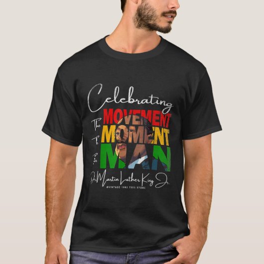 Zwart Geschiedenis Maand Shirt Martin Have Dream L (Voorkant)