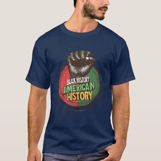 Zwart Geschiedenis Maand T-shirt Design (Voorkant)