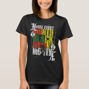Zwart Geschiedenis Maand Trots Zwart Poker Speler T-shirt