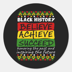 Zwart Geschiedenis Maand Viering Afro-Amerikaans H Ronde Sticker