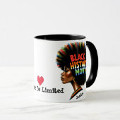 Zwart Geschiedenis MaandKoffie Mok (Voorkant rechts)