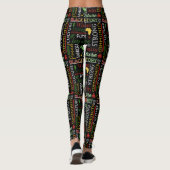 Zwart Geschiedenis Multi Design Vrouwen Leggings (Achterkant)