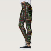 Zwart Geschiedenis Multi Design Vrouwen Leggings (Links)