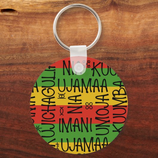 Zwart Geschiedenis Multicolour Mode Designer Sleut Sleutelhanger (Achterkant)