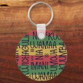 Zwart Geschiedenis Multicolour Mode Designer Sleut Sleutelhanger (Achterkant)